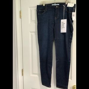 Celebrity Pink Mid Rise Skinny Super Soft Stretch Jean, Size 15/32, Dark Denim
